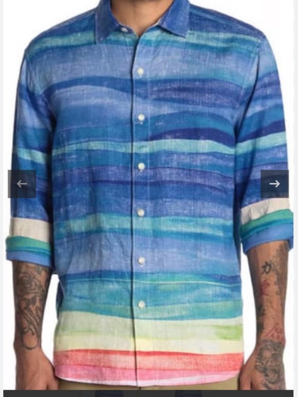 NWT Tommy Bahama Long Sleeve Soleil Horizon Linen Camp Shirt size Medium